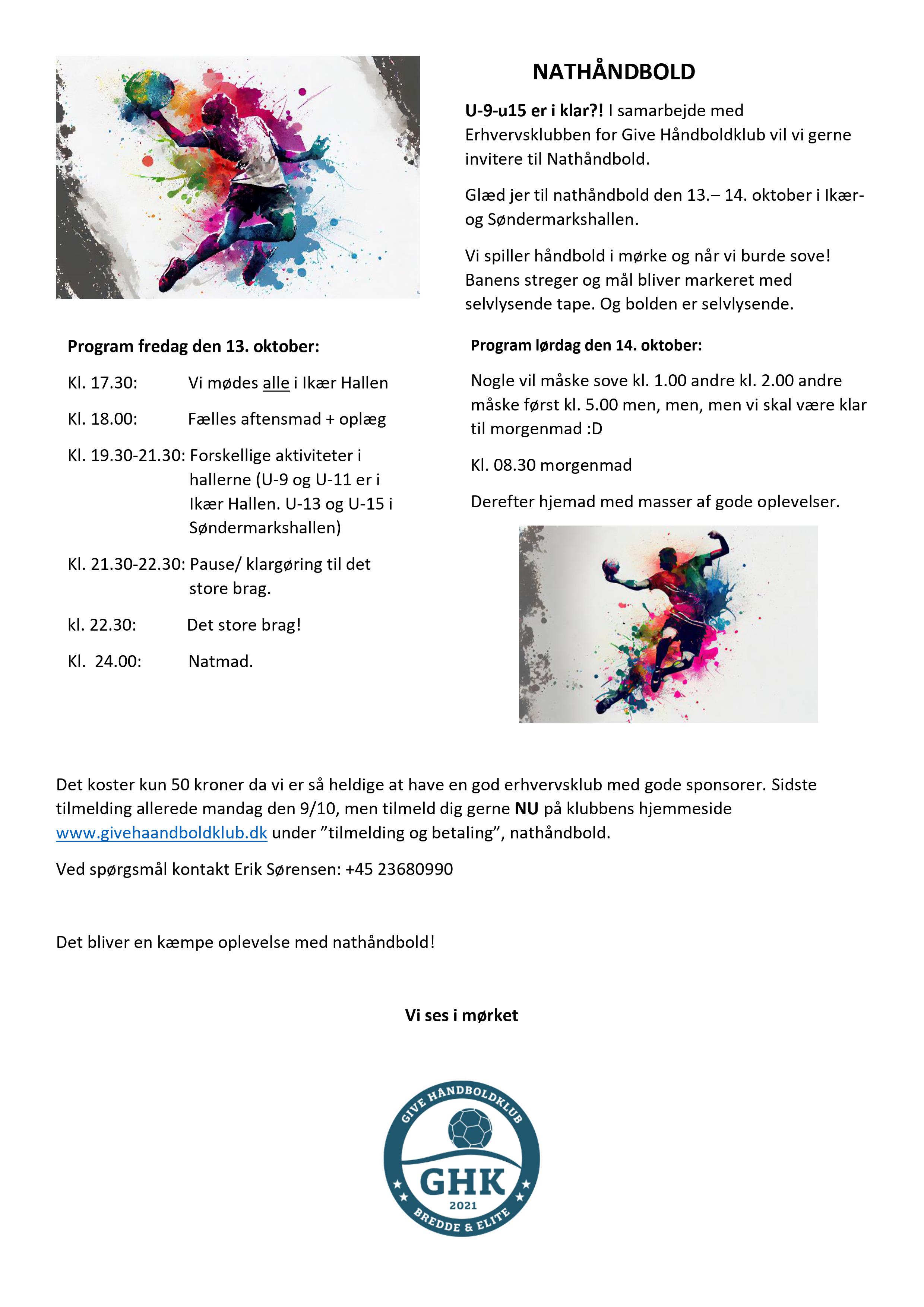 NATHÅNDBOLD GHK U9 U15